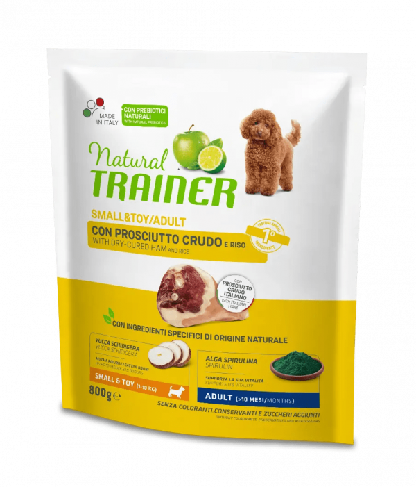 TRAINER NATURAL DOG ADULT MINI PROSCIUTTO E RISO 800 GR