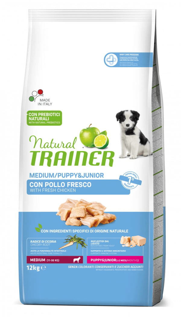 TRAINER NATURAL DOG PUPPY & JUNIOR MEDIUM 12 KG