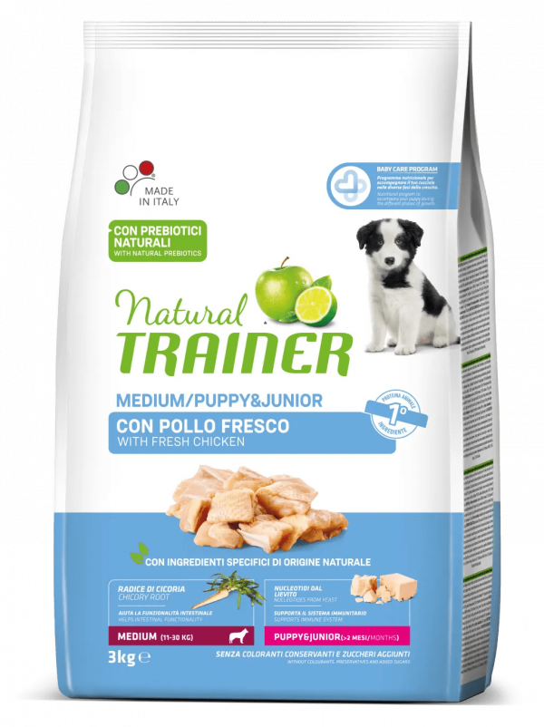 TRAINER NATURAL DOG PUPPY & JUNIOR MEDIUM 3 KG