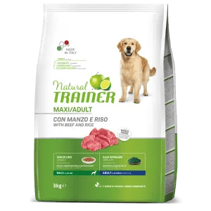 TRAINER NATURAL DOG ADULT MAXI MANZO E RISO 12 KG