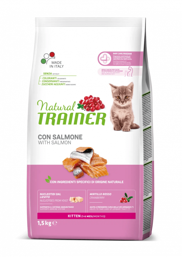 TRAINER NATURAL CAT KITTEN SALMONE 1,5 KG
