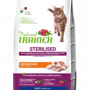 TRAINER NATURAL CAT STERILIZED TACCHINO 1,5 KG