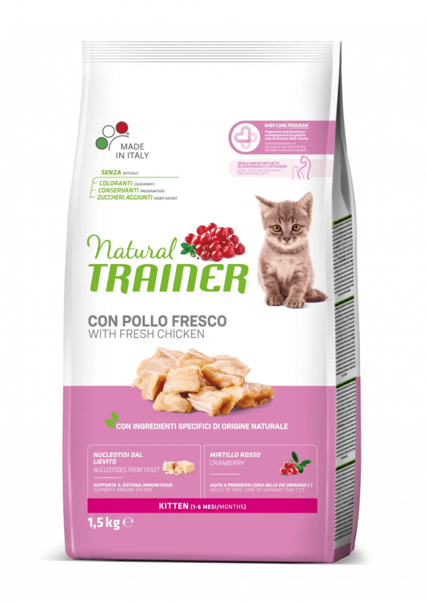 TRAINER NATURAL CAT KITTEN POLLO 1,5 KG