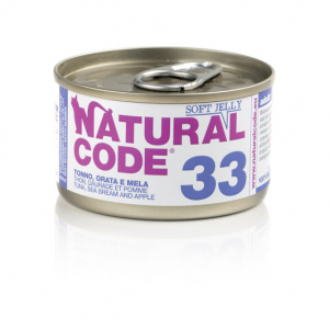 NATURAL CODE GATTO TONNO ORATA E MELA JELLY LATTINA 85 GR