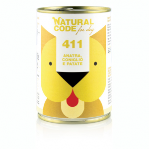 NATURAL CODE CANE ANATRA CONIGLIO E PATATE LATTINA 400 GR