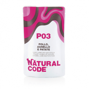 NATURAL CODE GATTO POLLO AGNELLO E PATATE BUSTINA 70 GR