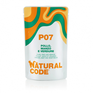 NATURAL CODE GATTO POLLO MANZO E VERDURE BUSTINA 70 GR