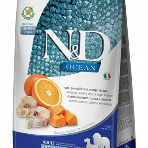 ND DOG OCEAN ZUCCA MERLUZZO E ARANCIA ADULT MEDIO MAXI 12 KG
