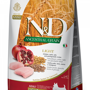 ND DOG LOW LIGHT POLLO E MELOGRANO ADULT MINI 2,5 KG