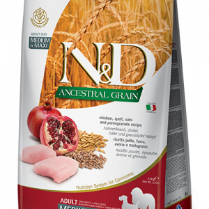 ND DOG LOW POLLO E MELOGRANO ADULT MEDIO MAXI 12 KG