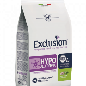 EXCLUSION DOG HYPO ADULT INSETTI E PISELLI MEDIO/MAXI 2 KG