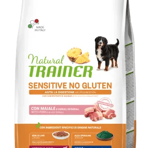 TRAINER NATURAL DOG SENSITIVE ADULT MEDIUM MAXI MAIALE 12 KG