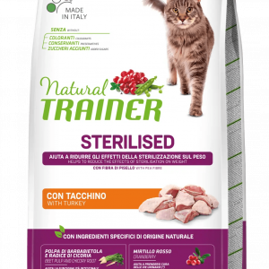 TRAINER NATURAL CAT STERILIZED TACCHINO 10 KG