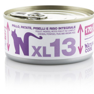 NATURAL CODE GATTO POLLO PATATE PISELLI E RISO LATTINA 170 GR