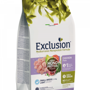 EXCLUSION DOG MEDITERRANEO LIGHT POLLO SMALL 2 KG