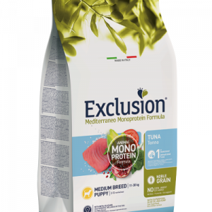 EXCLUSION DOG MEDITERRANEO PUPPY TONNO MEDIO 3 KG