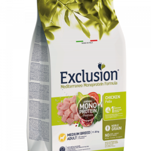 EXCLUSION DOG MEDITERRANEO ADULT POLLO MEDIO 12 KG