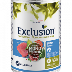 EXCLUSION DOG MEDITERRANEO ADULT TONNO LATTINA 400 GR