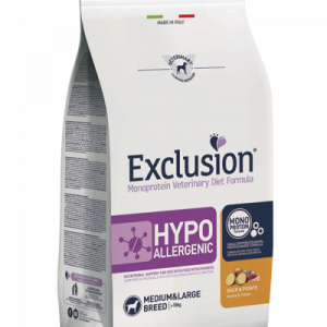 EXCLUSION DOG HYPO ANATRA E PATATE MEDIO/MAXI 2 KG