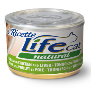 LIFE CAT TONNO POLLO E FEGATINI LATTINA 150 GR