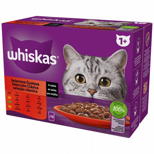 WHISKAS CORE STRACCETTI GUSTOSO 12 X 85 GR