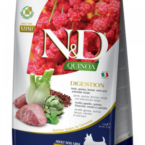 ND DOG QUINOA DIGESTION AGNELLO E FINOCCHIO ADULT MINI 2,5 KG