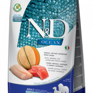 ND DOG OCEAN SALMONE MERLUZZO CANTALUPO ADULT MEDIO MAXI 2,5 KG