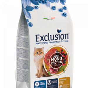 EXCLUSION CAT MEDITERRANEO STERILIZED MANZO 1,5 KG
