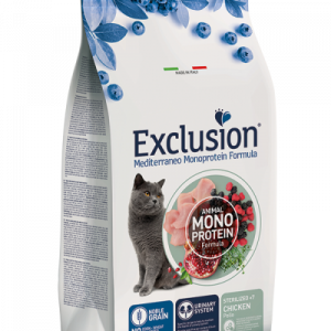 EXCLUSION CAT MEDITERRANEO STERILIZED 7+ POLLO 1,5 KG