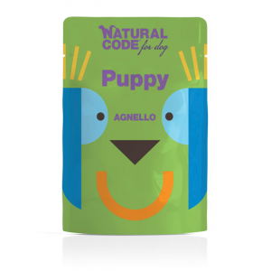 NATURAL CODE CANE PUPPY AGNELLO BUSTINA 100 GR