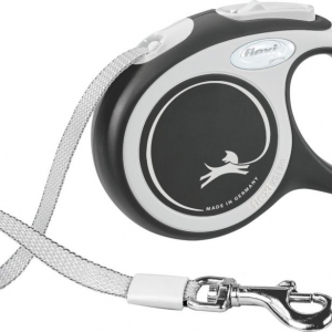 FLEXI NEW COMFORT GUINZAGLIO FETTUCCIA M 5 MT NERO