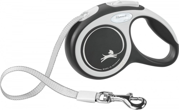 FLEXI NEW COMFORT GUINZAGLIO FETTUCCIA M 5 MT NERO