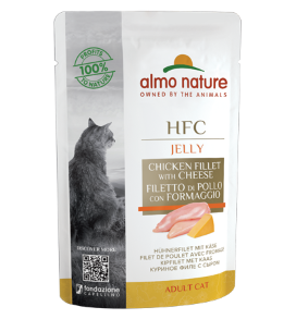 HFC CAT JELLY FILETTI DI POLLO E FORMAGGIO BUSTINA 55 GR