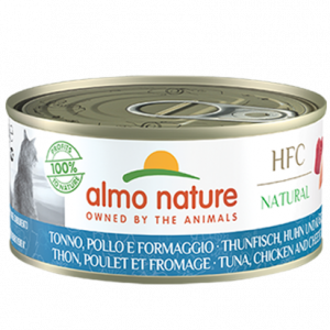 HFC CAT NATURAL TONNO POLLO E FORMAGGIO LATTINA 150 GR