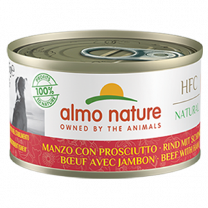HFC DOG NATURAL MANZO E PROSCIUTTO LATTINA 95 GR