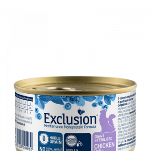 EXCLUSION CAT MEDITERRANEO GIANT STERILIZED POLLO LATTINA 85 GR