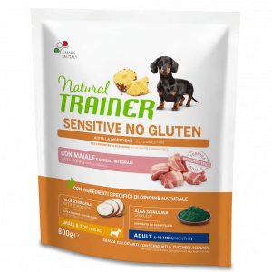 TRAINER NATURAL DOG SENSITIVE ADULT MINI MAIALE 800 GR