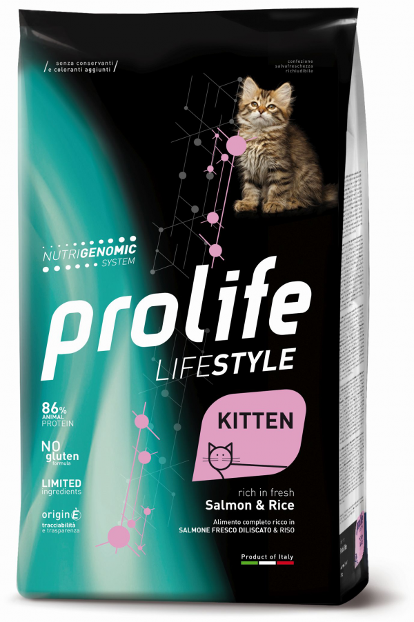 PROLIFE CAT KITTEN SALMONE E RISO 1,5 KG