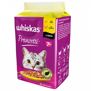 WHISKAS PRANZETTI CARNI BIANCHE IN SALSA 6 X 50 GR