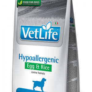 VET LIFE DOG HYPOALLERGENIC UOVA E RISO 2 KG