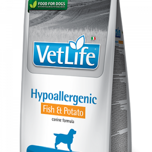 VET LIFE DOG HYPOALLERGENIC PESCE E PATATE 12 KG