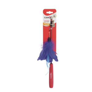GIOCO GATTO CANNETTA TELESCOPICA CON PIUMA 96 CM