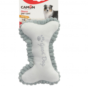 GIOCO CANE OSSO IN TESSUTO CON SQUEAKER 19 CM