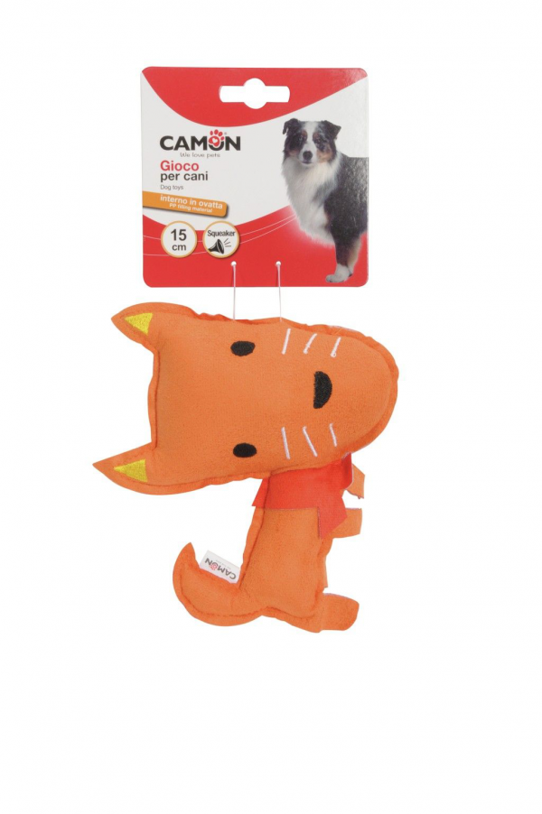 GIOCO CANE ANIMALI IN TESSUTO CON SQUEAKER 15 CM