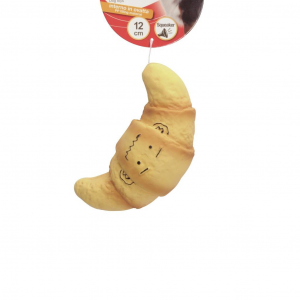 GIOCO CANE BRIOCHE IN LATEX CON SQUEAKER 12 CM