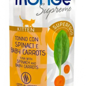 MONGE SUPREME KITTEN TONNO SPINACI E CAROTE BUSTINA 80 GR