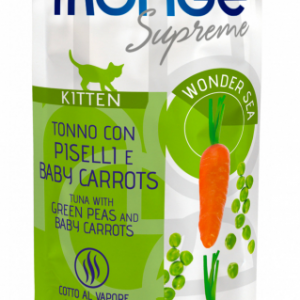 MONGE SUPREME KITTEN TONNO PISELLI E CAROTE BUSTINA 80 GR