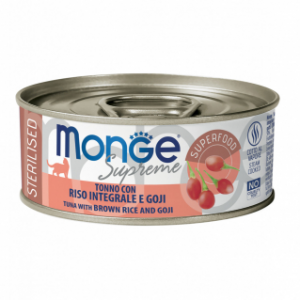 MONGE SUPREME STERILIZED TONNO RISO E GOJI LATTINA 80 GR
