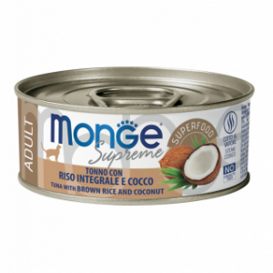 MONGE SUPREME TONNO RISO E COCCO LATTINA 80 GR