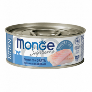 MONGE SUPREME KITTEN TONNO E ORATA LATTINA 80 GR